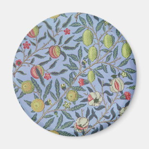 William Morris Fruit Pomegranate Blue Ornament Magnet