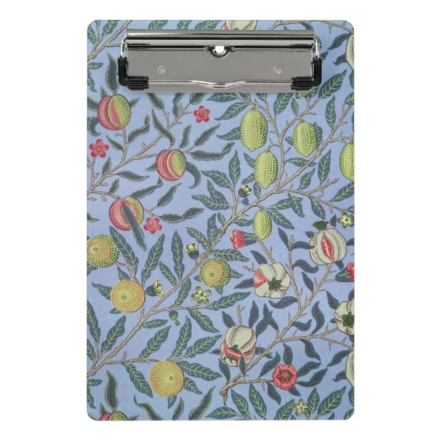 William Morris Fruit Pomegranate Blue Ornament Mini Clipboard (Front)