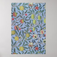 William Morris Fruit Pomegranate Blue Ornament