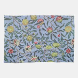 William Morris Fruit Pomegranate Blue Ornament Tea Towel