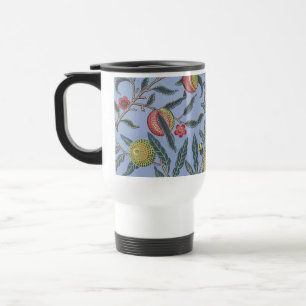 William Morris Fruit Pomegranate Blue Ornament Travel Mug