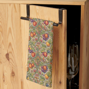 William Morris Fruit Pomegranate Floral pattern Tea Towel