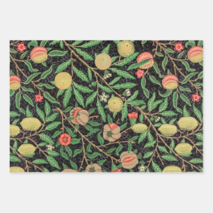 William Morris Fruit Pomegranate Floral Pattern Wrapping Paper Sheet