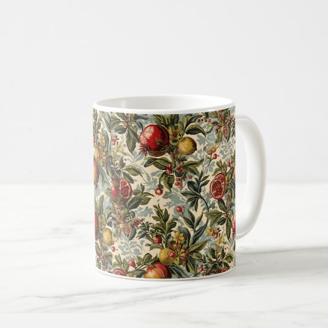 William Morris Fruit Pomegranate pattern Coffee Mug (Front Right)