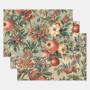 William Morris Fruit Pomegranate pattern Wrapping Paper Sheet
