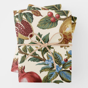 William Morris Fruit Pomegranate pattern Wrapping Paper Sheet