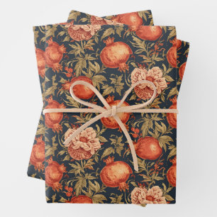 William Morris Fruit Pomegranate pattern Wrapping Paper Sheet