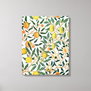 William Morris Fruit Pomegranate White Ornament Canvas Print