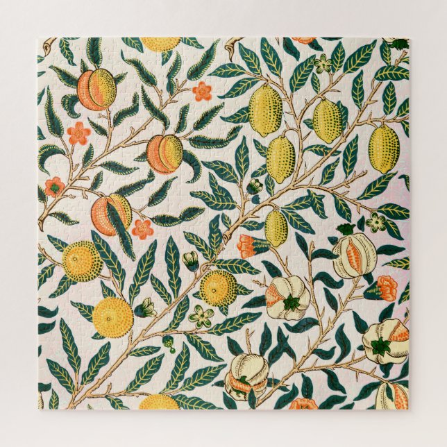 William Morris Fruit Pomegranate White Ornament Jigsaw Puzzle (Vertical)