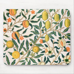 William Morris Fruit Pomegranate White Ornament Mouse Mat