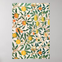 William Morris Fruit Pomegranate White Ornament