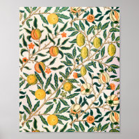 William Morris Fruit Pomegranate White Ornament