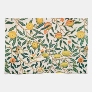 William Morris Fruit Pomegranate White Ornament Tea Towel
