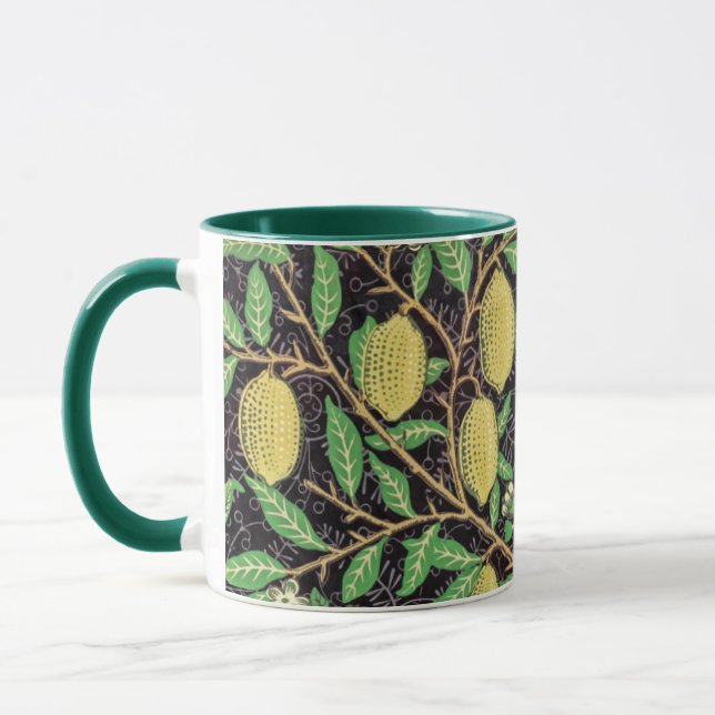 William Morris Fruit Pomegranates Lemons Pattern Mug (Left)