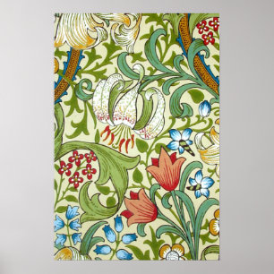 William Morris Garden Lily Wallpaper Fine Art Poster