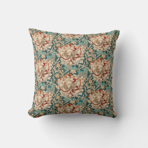 WILLIAM MORRIS GARDEN TAN POPPY FLORAL 10 CUSHION