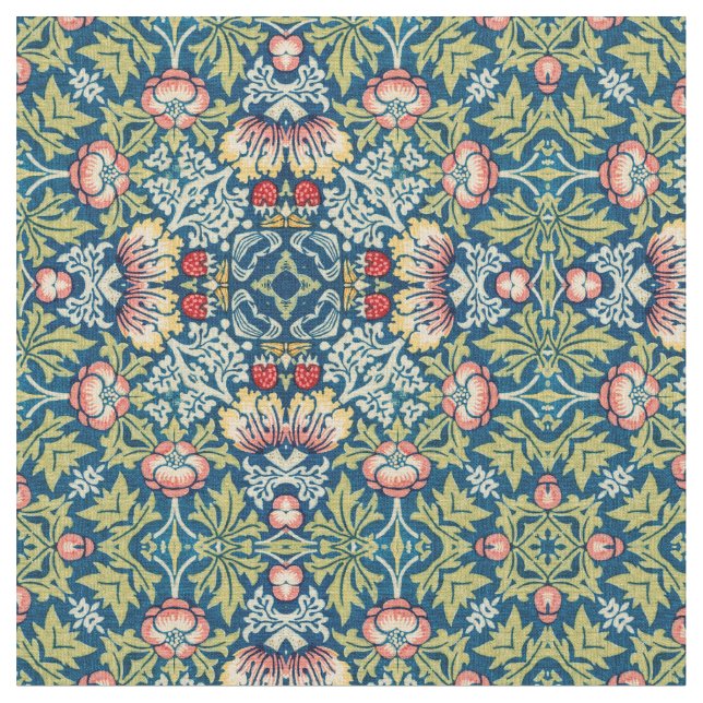 William Morris Geometric Pattern Fabric (Close Up)