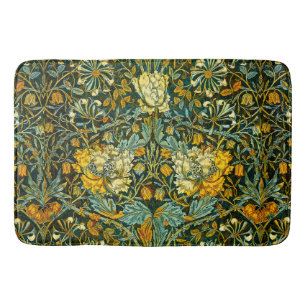 William Morris Gold Honeysuckle Floral Wallpaper Bath Mat