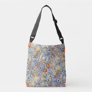 William Morris Gold Lily Victorian Wallpaper Crossbody Bag