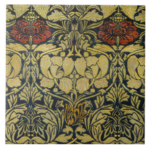 William Morris Gold Tulip Rose Vintage Wallpaper Tile