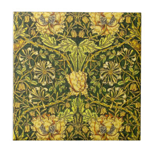 William Morris Golden Acanthus Portière Vintage Tile