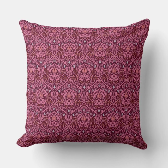 William Morris Golden Bough in Plum Cushion (Front)