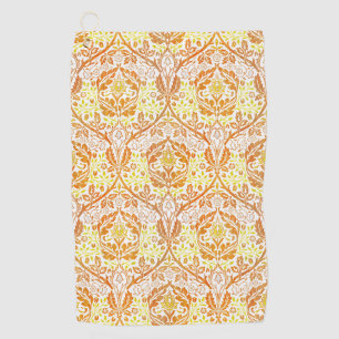 William Morris Golden Bough Orange Floral Art Golf Towel