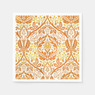 William Morris Golden Bough Orange Floral Art Napkin