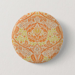 William Morris Golden Bough Tapestry Pattern 6 Cm Round Badge
