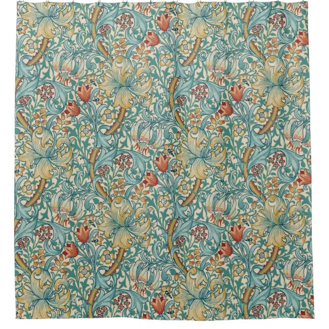 William Morris "Golden Lily" 3 Shower Curtain (Front)