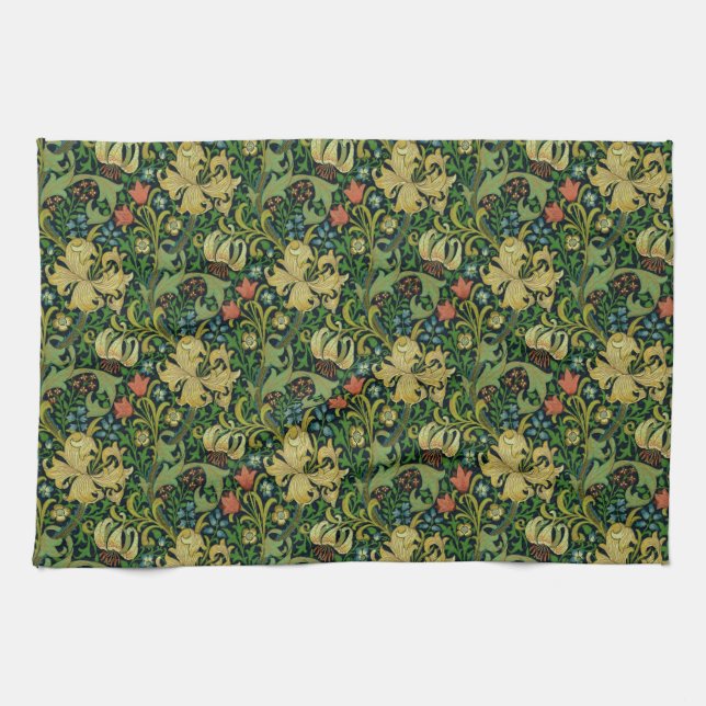 William Morris "Golden Lily" 4 Tea Towel (Horizontal)