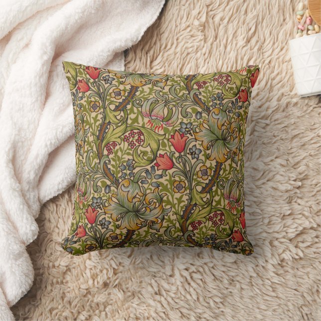 William Morris Golden Lily Antique Cushion (Blanket)