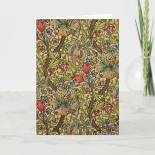 William Morris Golden Lily Antique Floral Pattern Card