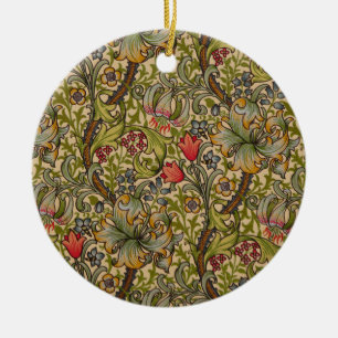 William Morris Golden Lily Antique Floral Pattern Ceramic Tree Decoration