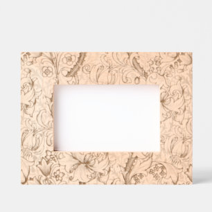William Morris Golden Lily Antique Floral Pattern Etched Frames