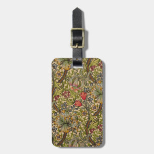 William Morris Golden Lily Antique Luggage Tag