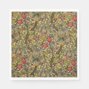 William Morris Golden Lily Antique Napkin