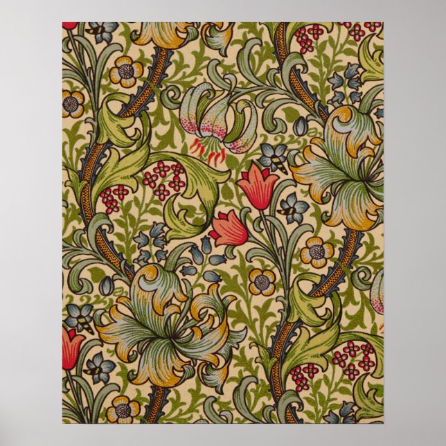 William Morris Golden Lily Antique Poster (Front)