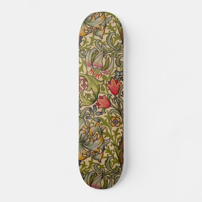 William Morris Golden Lily Antique Skateboard (Front)