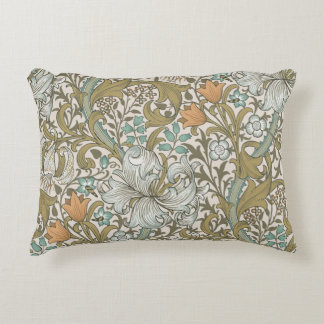 William Morris Golden Lily Blue Gold Classic Decorative Cushion