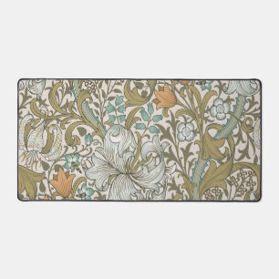 William Morris Golden Lily Blue Gold Classic Desk Mat