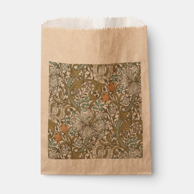 William Morris Golden Lily Blue Gold Classic Favour Bags (Front)
