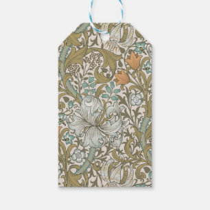 William Morris Golden Lily Blue Gold Classic Gift Tags