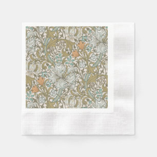 William Morris Golden Lily Blue Gold Classic Napkin