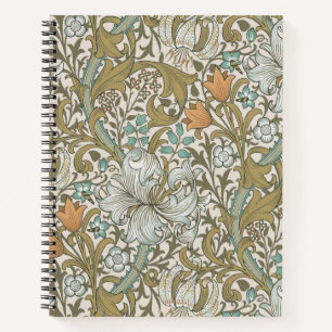 William Morris Golden Lily Blue Gold Classic Notebook