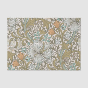 William Morris Golden Lily Blue Gold Classic Tissue Paper