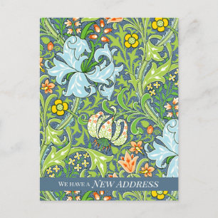 William Morris Golden Lily CC1223 Moving Announcement Postcard