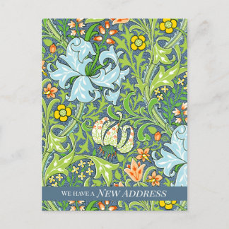 William Morris Golden Lily CC1223 Moving Announcement Postcard
