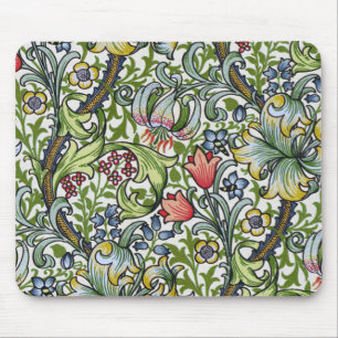 William Morris Golden Lily Floral Chintz Pattern H Mouse Mat