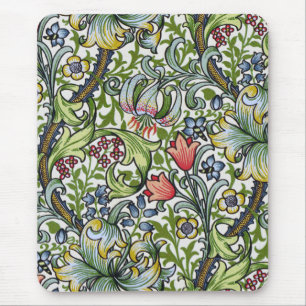 William Morris Golden Lily Floral Chintz Pattern Mouse Mat